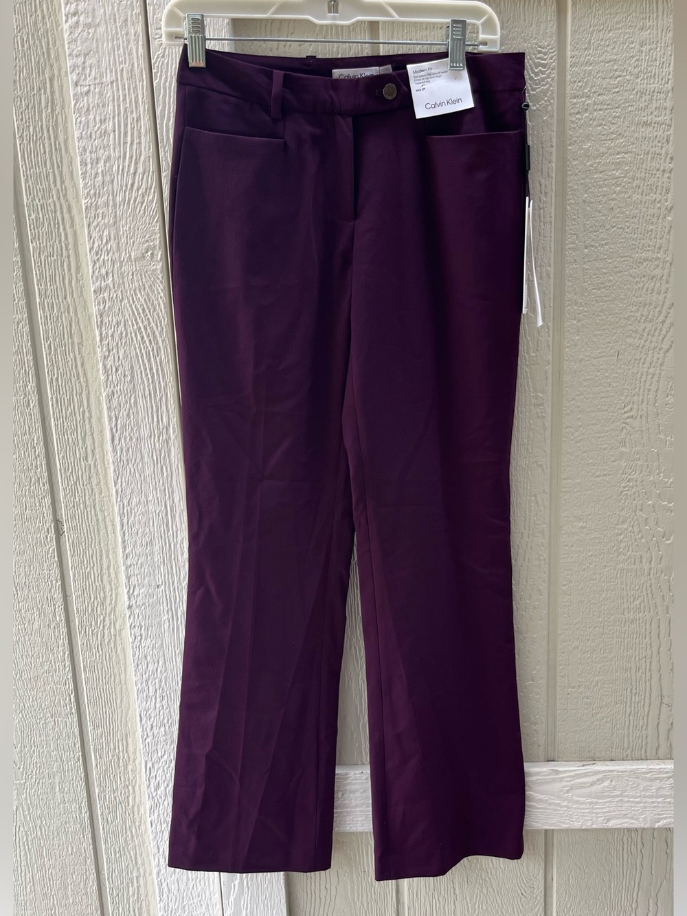 Calvin Klein Deep Plum Modern Fit Trousers